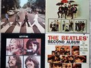 4 vintage Beatles LPs- Beatles 65, Beatles Second Album, Abbey Road, Let It Be