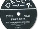 BING CROSBY & Andrews Sisters 78 RPM Record. Jingle Bells/Santa Claus...to Town