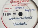 WILL BATTS MASTER PRESSING POLYSTYRENE TEST BLUES 78 RPM E+ HIGHWAY 61 BLUES