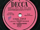 HEAR - Rare Christmas 78 - Louis Armstrong - Cool Yule - Decca # 28943 - Promo