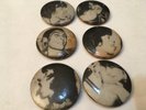 ROLLING STONES 6 ORIGINAL LOVE YOU LIVE PROMO BADGES ANDY WARHOL 1977 VINTAGE