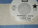 Rare white promo original jackie lee darkest days vg+ company sleeve