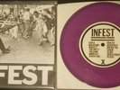 INFEST S/T #100/100 ON PURPLE CROSSED OUT SPAZZ NEGATIVE APPROACH NEANDERTHAL