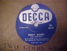 billy fury  dont worry 78 south african very rare