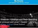 2 x  Ed Sheeran Tickets Manchester etihad SATURDAY 26 May 2018 standing