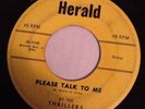 The Thrillers 'lizabeth Please Talk To Me Herald Rare Doo Wop 45 Collectible
