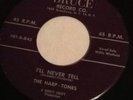 The Harp-tones Sunday Kind Of Love I'll Never Tell Bruce Doo Wop Rare Vocal 45