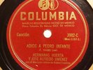 HERMANAS HUERTA & JOSE ALFREDO JIMENEZ Adios A Pedro Infante COLUMBIA 3982-C E
