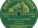 Otto Reutter - Man wird ja so bescheiden /  Ich sitz‘ vor meinem Häuschen - 1925