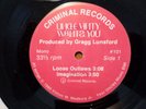 CRIMINAL 33 EP RECORD/UNCLE VINTY WANTS YOU/LOOSE OUTLAWS/IMAGINATION/ PUNK/ EX
