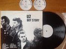U2 Boy Story VERY RARE DEMO WHITE LABEL VINYL LP + UNUSED STICK ON LABELS EX.