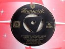BING CROSBY: IF THERE'S ANYBODY HERE 1954 THICK TRI GOLD BRUNSWICK 45 RPM EX