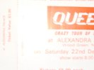 QUEEN CRAZY TOUR OF LONDON BOOK OF TICKETS ALEXANDER PALACE 22 DECEMBER 1979