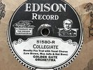  JAZZ: GOLDEN GATE ORCHESTRA - ‘COLLEGIATE'  EDISON DIAMOND DISC - ROLLINI ETC