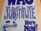 THE WHO - SUBSTITUTE 1966 original retail advertising promo poster.