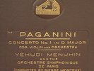 YEHUDI MENUHIN -VIOLIN- Paganini: Concerto No.1  in D Major Schellackplatte A323
