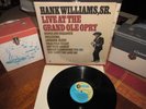 HANK WILLIAMS, SR. Vinyl Lp LIVE AT THE GRAND OLE OPRY MGM Shrink Beauty