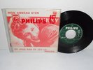 RARE SP 45T JUKE BOX JOHNNY HALLYDAY MON ANNEAU D'OR AVEC ENCART ORIGINAL  BIEM