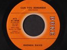 RHONDA DAVIS: Can You Remember / Long Walk On A Short Pier 45 Hear  (light scuf