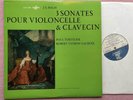 PAUL TORTELIER & VEYRON-LACROIX Bach Cello ORIG Erato STU 70166 FRA-1960s LP NM