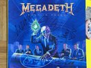 MEGADETH Rust in Peace SIGNED BY NICK MENZA & 3 Metallica Slayer Maiden Priest