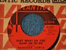 BARBARA LEWIS 45RPM BABY WHAT DO YOU WANT ME TO DO / I REMEMBER THE FEELING