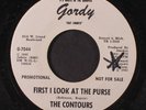 CONTOURS: First I Look At The Purse / Searching For A Girl 45 (dj, close to M-,