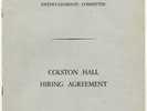 Gene Pitney Stevie Wonder Show Colston Hall, Bristol Hiring Agreement 14/2/69