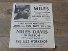 Miles Davis - 1967 USA Concert Flyer THE JAZZ WORKSHOP BOSTON