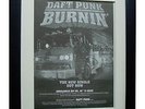 DAFT PUNK+Burnin+Homework+POSTER+AD+RARE ORIGINAL 1997+FRAMED+FAST GLOBAL SHIP