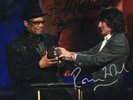 AUTHENTIC SIGNED BOBBY WOMACK + RONNIE WOOD 10 X 8 PHOTO ..REAL SIGNATURES..COA