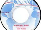 Carl Mann:  Wayward Wind / Born To Be Bad (autographed sleeve)