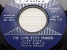 JERRY LANDIS aka PAUL SIMON novelty AMY 45 THE LONE TEEN RANGER b/w LISA ws347