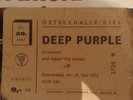 Deep Purple, Original Eintrittskarte Konzert Kiel 1970