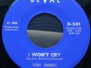 detroit northern soul - tony daniels - i wont cry (beval) M- doo wop flip
