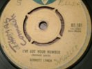 DERMOTT LYNCH-I'VE GOT YOUR NUMBER.VINYL 7
