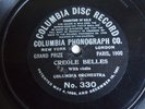 Early Columbia Disc Record No.330-Creole Bells with Violin One Sided 78 RPM 1902