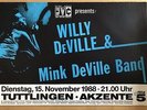WILLY DE VILLE & MINK DE VILLE 1988 TUTTLINGEN + Tour Plakat + Konzert Poster
