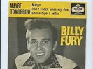 BILLY FURY rare  EP Maybe Tomorrow Yellow sleeve Round Centre Decca 1959