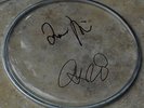 Taylor Hawkins & Chris Shiflett Signed 8” Drum Skin Foo Fighters