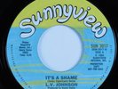 Modern Soul Boogie 45 L.V. JOHNSON It's A Shame SUNNYVIEW VG+ promo HEAR