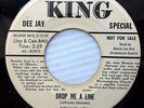 BONNIE LOU promoKING 45 VG+ b/w VG++ DROP ME A Line Old FAITHFUL & TRUE LOVE wsL