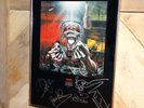 Very Rare Signed Iron Maiden Print 1993 A Real Dead One Autographed Poster Eddie