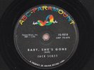78 rpm- VERY RARE - Jack Scott - ABC Paramount 78-9818 - baby, she's gone