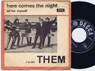 THEM Here Comes The Night Danish 45PS 1965 Van Morrison
