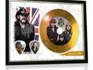 Lemmy Motorhead Flag Style Signed Gold Disc Display