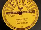 Carl Perkins That's Right b/w Forever Yours Original Sun 78 RPM