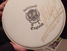 Motorhead - Stage Used Mikkey Dee Signed Drumskin (King Diamond Metal Drumhead)