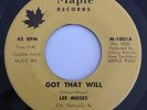 LEE MOSES Got That Will / Free At Last MAPLE 45 RARE FUNK EX COPY