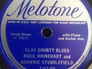 RHINEHART & STUBBLEFIELD MELOTONE 7-01-66 BLUES 78 RPM V+